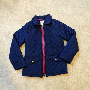 Navy quilted mid-weight jacket